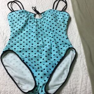 Cute lite blue polka dot one piece
